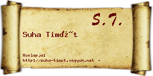 Suha Timót névjegykártya